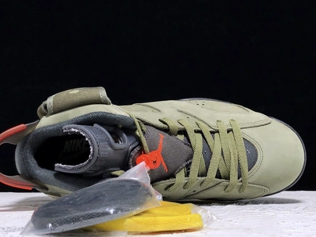 Scott Medium CN1084-200 Air Olive 6 Jordan x Travis 0629